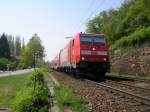 BR 146 mit Zugen 146-202 zieht bei Enzberg einen IRE in Richtung Stuttgart. 6.5.06