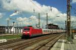 KBS 510 Bei herrlichem Fotowetter f�hrt 101 072 mit IC 2064 am 30.04.06 in den Chemnitzer Hauptbahnhof ein.