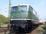 BR 150 Auch heute noch, im Zeitalter von 152 und 185 kann ihr keiner das Wasser reichen - mit ihr zog man locker, auch bei Regen - �ber 3000 to aus dem Aschaffenburger Hafenbecken. Das wird wohl mit den beiden neuen nicht m�glich sein. Die E 50 beim Jubileumsfest in Koblenz-L�tzel am 06.05.06