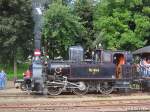 Lok No 654 der Angelner Dampf-Bahn vor Fahrtbeginn am Hafen ...