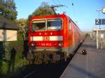 BR 143 Lokportraits 143 111 bei Sonnenaufgang am 10.06.06 in Wustermark