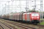BR 189 Br 189 in Doppeltraktion bei mverlassen aus dem Rostocker Seehafen. 25.5.06