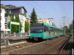 u-bahn-frankfurt-main Am Bahnsteig der Station Fritz-Tarnow-Stra�e in Fahrtrichtung S�dbahnhof war am 06.05.2006 gerade der 4. Zug der Linie U2 mit den U4-Triebwagen 505, 507 und 538 angekommen. 