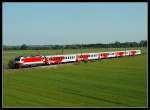 br-1014 1014 002 am 11.6.2006 mit dem E 2817 'Blaufr�nkisch' auf dem Weg nach Deutschkreuz kurz nach dem Bahnhof Wampersdorf.