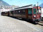 TMR Transports de Martigny et Regions Historischer Pendelzug der MC = Martigny - Ch�telard .. 1000 mm am 30.07.2006 im Bahnhof von Vernayaz