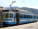 TPC Transports Publics du Chablais ( TPC ) ASD Triebwagen BDe 4/4 403 im Bahnhof von Aigle am 30.07.2006