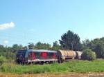 OHE Osthannoversche Eisenbahnen AG 185 517-0 der TCS am 10.8.2006 bei Walluf
