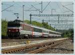 BB 15000 EC 91 „Vauban“ von Br�ssel nach Basel am 30.7.2006 kurz nach der Ausfahrt aus Luxemburg, bespannt mit der SNCF 115 039.