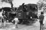 Jagsttalbahn August 1971 Er�ffnungsfahrt mit Lok 'Helene' bei Jagsthausen