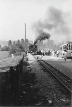 Jagsttalbahn Endstation Sch�ntal, 'Helene' setzt um. August 1971