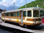 TPC Transports Publics du Chablais ( TPC ) AL Zahnrad Steuerwagen BT 352 im AL - Depot von Aigle am 30.07.2006