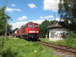 BR 232 mit Zugen 232 205 mit CS 61905 vor Tr�glitz (15.07.2006)