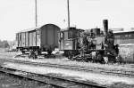 Mosbach - Mudau 99 7203 an der Rollwagenrampe in Mosbach (16. August 1963)