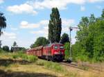 BR 232 mit Zugen 232 205 mit CS 61905 in Rehmsdorf (15.07.2006)