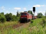 BR 232 mit Zugen 232 455 mit CS 61904 bei Meuselwitz (15.07.2006)