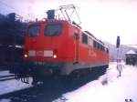 150 185 als Probstzellaer Schiebelok wartet am 11.02.2003 auf Arbeit ...