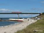 Ein 628er als Regionalbahn L�beck - Puttgarden hat den Fehmarnsund ...