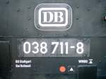 Dampflok 038 711-8 abgestellt ...  Thomas Krohn 19.09.2006