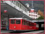 Triebwagen Nr 4 und Vorstellwagen Nr 8 in Vitznau am ...