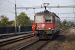 SBB Re 6/6 11664. Da werden Kindertr�ume wahr, vorn auf ...