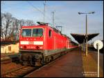 143 868-8 ist neu im Bh Cottbus (vorher Rostock). Hier ...