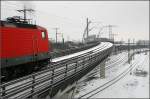 Eingleisige, aufgest�nderte Strecke der ...  Gisela, Matthias und Jonas Frey 08.01.2007