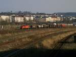Eine lok der BR 298 mit einem Güterzug Richtung Leipzig ... Eine lok der BR 298 mit einem Güterzug Richtung Leipzig ...