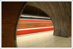 Schweinau, Linie U2 (1984). Die R�hren wurden mit rotem Klinker ...