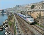 TGV Lyria 9261 unterwegs von Paris nach Brig bei der ...