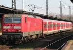 143 855-5 mit S2 in Wanne-Eickel HBf. Die Schmierereien an ...