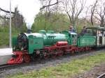 Dampflok Moritz der Dresdner Parkeisenbahn im Bahnhof Am Stra�burger 
Platz.9.04.07 ...