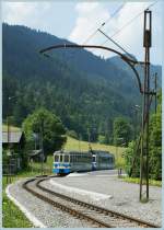 TPC Transports Publics du Chablais Der ASD Regionalzug 449 erreicht am 1. Juli 2010 die Station Vers l'Eglise.
