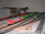 155 035-9 mit einem typischen Hangartnerzug durchf�hrt Luzel SBB ; ...