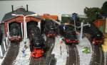 Dampfloktreffen im Bw, v.l.: 81 001, 52 8080, 56 2719, ...