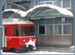 triebwagen R1534 mit Be 4/4 511 wartet in Thusis auf die Abfahrtszeit. (01.12.2009)