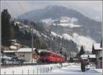 S1 1515 mit Steuerwagen 1716 bei Seewis-Pardisla. (12.02.2010)  ...