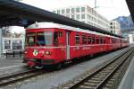 Rhb-Triebwagen 1715 steht abfahrtsbereit in Chur nach Thusis 3.03.10 ...
