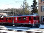 RhB - Triebwagen ABe 4/4 55 in St.Moritz am 07.04.2010 ... RhB - Triebwagen ABe 4/4 55 in St.Moritz am 07.04.2010 ...