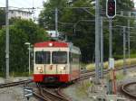 TRN - Les Transports Regionaux Neuchatelois TRN Be 4/4 8 bei der Einfahrt in den Bahnhof La Chaux-de-fonds am 28.07.10