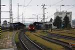 Bahnhof Valasske Mezirici am frühen Morgen des 11.August 2018.