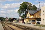 Bahnhof Namest nad Oslavou am 15.August 2018.