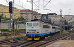 362 081 und 362 110 erreichen mit einer Leergarnitur am 15.06.16 aus der Abstellanlage Praha-Vrsovice kommend den Prager Hbf.