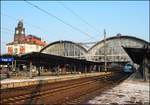 Blick auf den Haupt Bahnhof Praha.