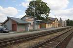 Bahnhof Namest nad Oslavou am 15.August 2018.