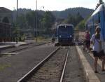 Zugkreuzung in Jablonec nad Nisou.
