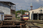 Blick auf das BW und die Bahnmeisteri in Trutnov.