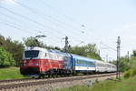 380.004 mit dem Ec 102 kurz vor dem Ziel den ersten BHF in Tschechien Breclav 25.05.19 