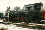 Lok der Baureihe 524 1110 der CSD. Hier im Bahnhof Ceska Lipa. Im Dezember 1998.