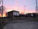 1.4.2010 19:44 Hier zusehen ist der Bahnhof Vojtanov bei wunderschnem Sonnenuntergang. 