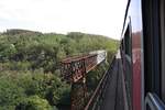 Ein Teil des 1870 errichteten damals 373,5 m langen Viadukt Ivancice, die erste vollständig aus Schmiedeeisen gebaute Brücke in Österreich-Ungarn, wurde erhalten und steht unter